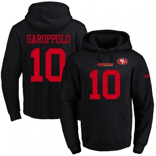 NFL Mens Nike San Francisco 49ers 10 Jimmy Garoppolo Black Name 
