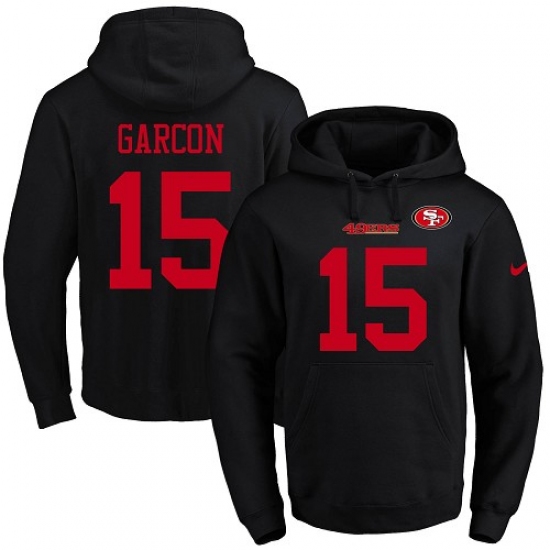 NFL Mens Nike San Francisco 49ers 15 Pierre Garcon Black Name Nu