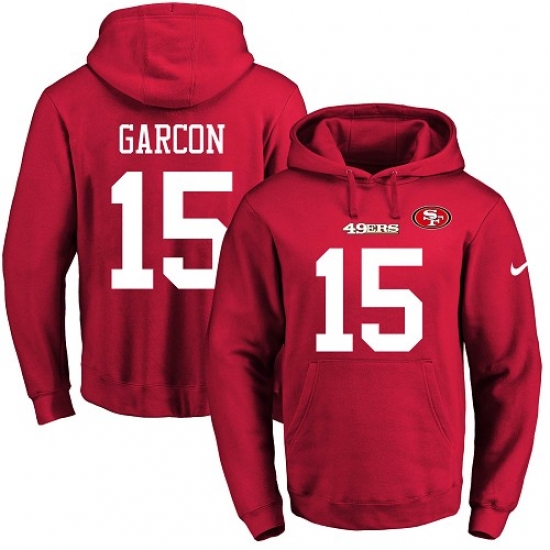 NFL Mens Nike San Francisco 49ers 15 Pierre Garcon Red Name Numb