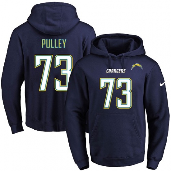 NFL Mens Nike Los Angeles Chargers 73 Spencer Pulley Navy Blue N