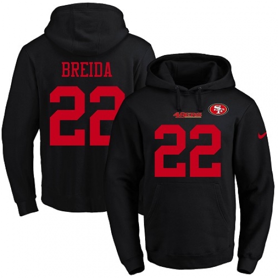 NFL Mens Nike San Francisco 49ers 22 Matt Breida Black Name Numb