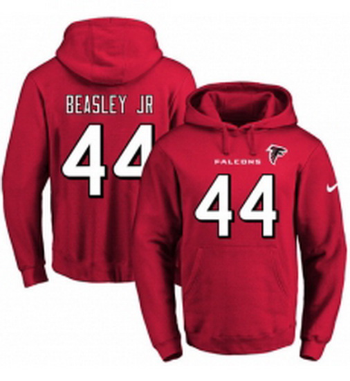 NFL Mens Nike Atlanta Falcons 44 Vic Beasley Red Name Number Pul