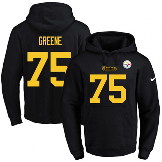 NFL Mens Nike Pittsburgh Steelers 75 Joe Greene BlackGold No Nam