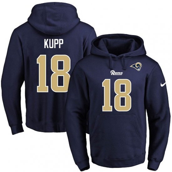 NFL Mens Nike Los Angeles Rams 18 Cooper Kupp Navy Blue Name Num