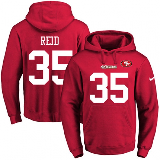 NFL Mens Nike San Francisco 49ers 35 Eric Reid Red Name Number P