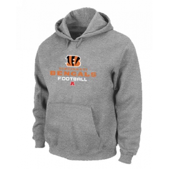 NFL Mens Nike Cincinnati Bengals Critical Victory Pullover Hoodie Grey