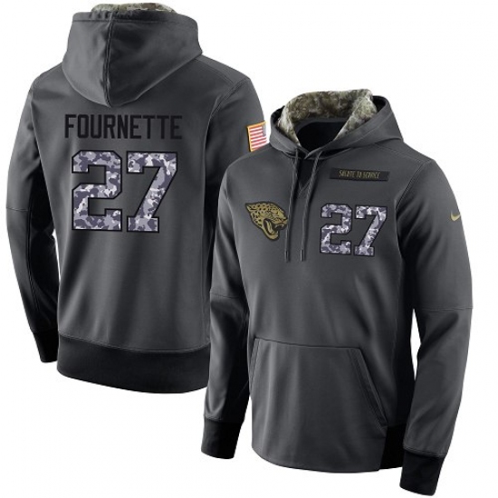 NFL Mens Nike Jacksonville Jaguars 27 Leonard Fournette Stitched Black Anthracite Salute to Service 