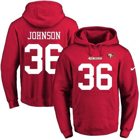NFL Mens Nike San Francisco 49ers 36 Dontae Johnson Red Name Num