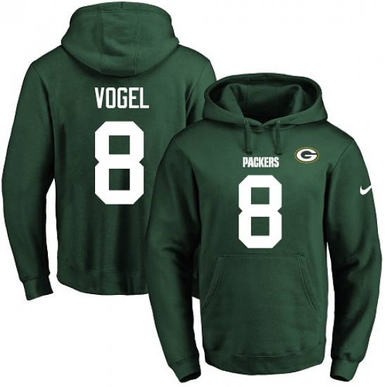 NFL Mens Nike Green Bay Packers 8 Justin Vogel Green Name Number