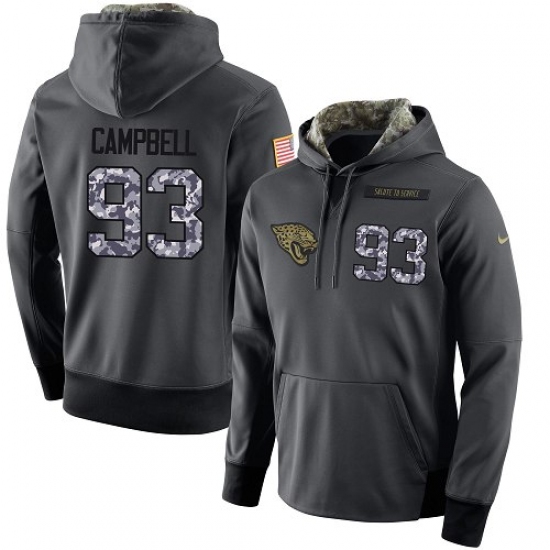 NFL Mens Nike Jacksonville Jaguars 93 Calais Campbell Stitched Black Anthracite Salute to Service Pl