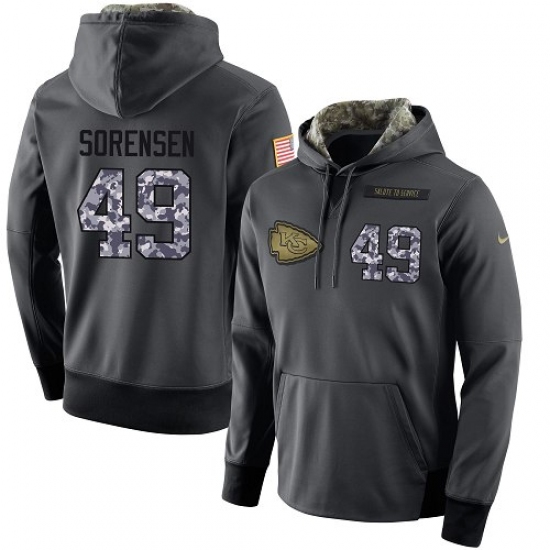 NFL Mens Nike Kansas City Chiefs 49 Daniel Sorensen Stitched Black Anthracite Salute to Service Play