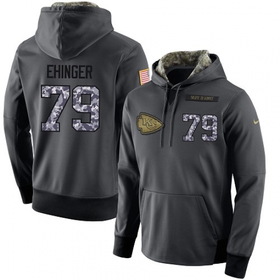 NFL Mens Nike Kansas City Chiefs 79 Parker Ehinger Stitched Black Anthracite Salute to Service Playe