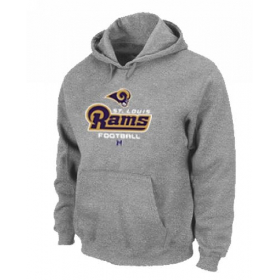 NFL Mens Nike Los Angeles Rams Critical Victory Pullover Hoodie Grey