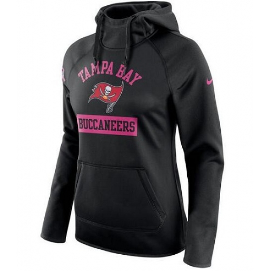 NFL Tampa Bay Buccaneers Nike Womens Breast Cancer Awareness Circuit Performance Pullover Hoodie Bla