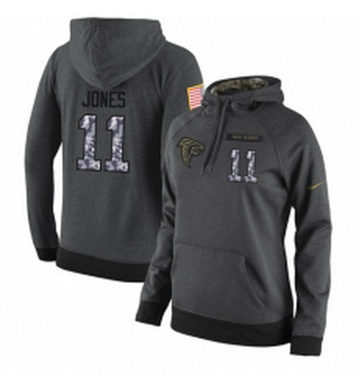 NFL Womens Nike Atlanta Falcons 11 Julio Jones Stitched Black Anthracite Salute to Service Player Pe