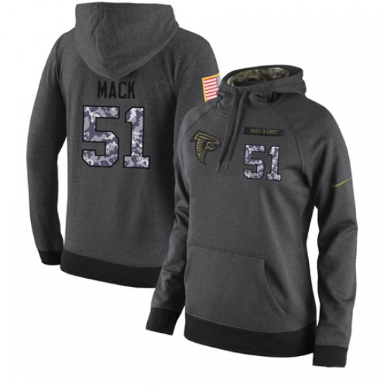 NFL Womens Nike Atlanta Falcons 51 Alex Mack Stitched Black Anthracite Salute to Service Player Perf