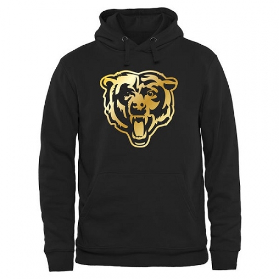 NFL Mens Chicago Bears Pro Line Black Gold Collection Pullover Hoodie