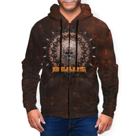 Bears Mens Zip Hooded Sweatshirt