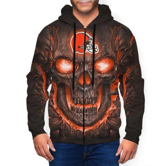 Browns Mens Zip Hooded Sweatshirt1