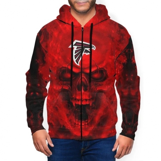 Falcons Mens Zip Hooded Sweatshirt