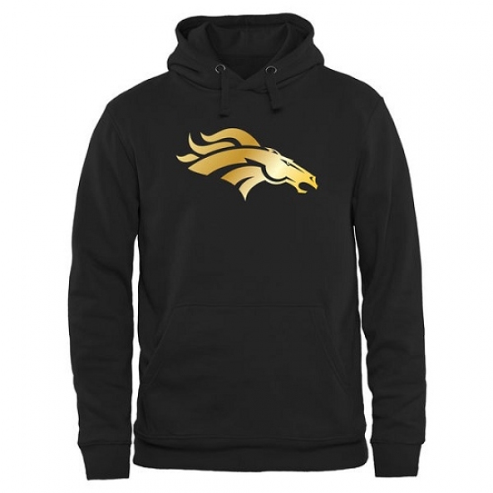 NFL Mens Denver Broncos Pro Line Black Gold Collection Pullover Hoodie