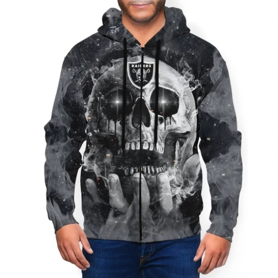 Raiders Mens Zip Hooded Sweatshirt