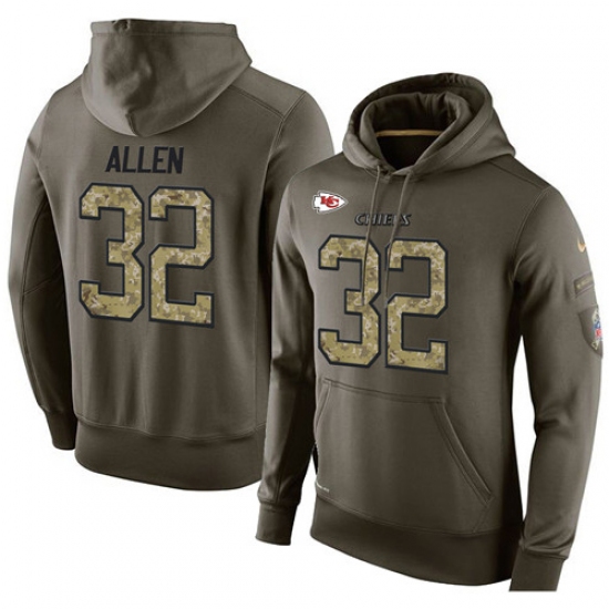 NFL Nike Kansas City Chiefs 32 Marcus Allen Green Salute To Serv