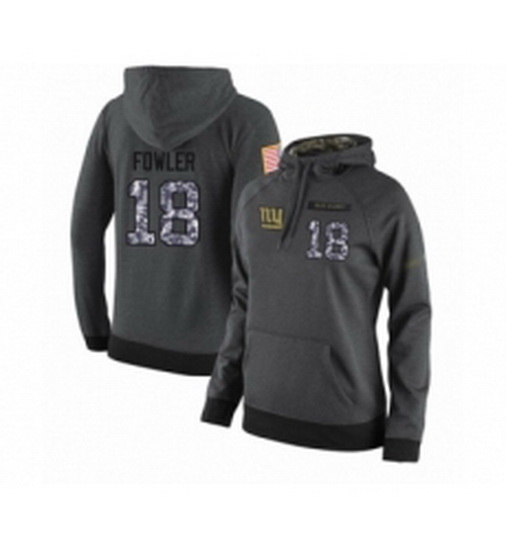 Football Womens New York Giants 18 Bennie Fowler Stitched Black Anthracite Salute to Service Player 