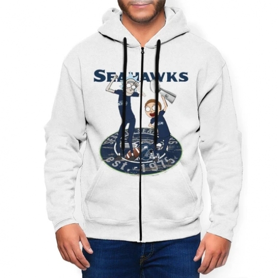 Seahawk Mens Zip Hooded Sweatshirt