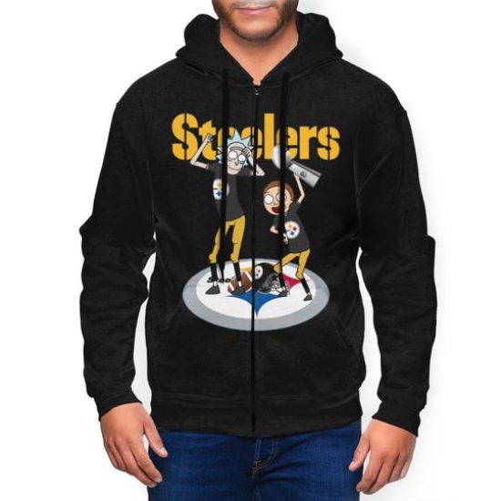 Steeler Mens Zip Hooded Sweatshirt