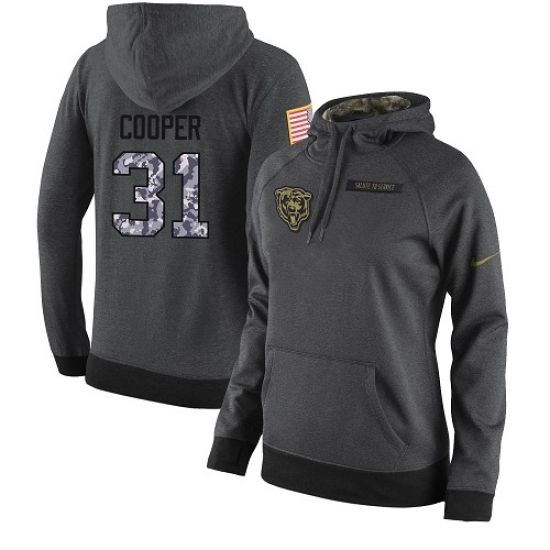 NFL Womens Nike Chicago Bears 31 Marcus Cooper Stitched Black Anthracite Salute to Service Player Pe