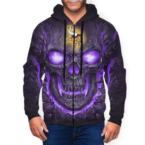 Vikings Mens Zip Hooded Sweatshirt1