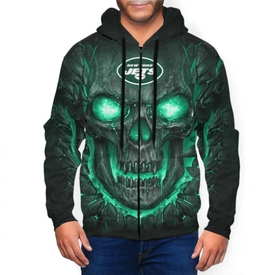 Jets Mens Zip Hooded Sweatshirt1