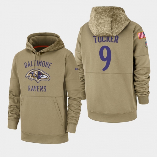 Mens Baltimore Ravens 9 Justin Tucker 2019 Salute to Service Sid