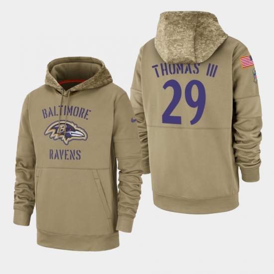 Mens Baltimore Ravens 29 Earl Thomas III 2019 Salute to Service 