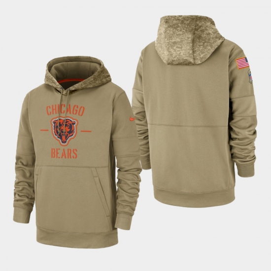 Mens Chicago Bears Tan 2019 Salute to Service Sideline Therma Pu