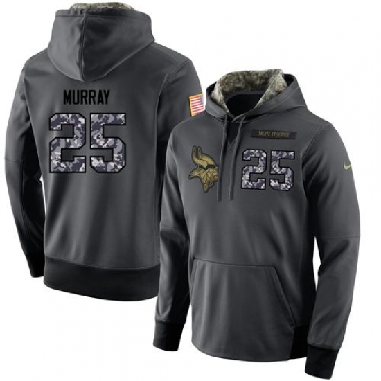 NFL Mens Nike Minnesota Vikings 25 Latavius Murray Stitched Black Anthracite Salute to Service Playe