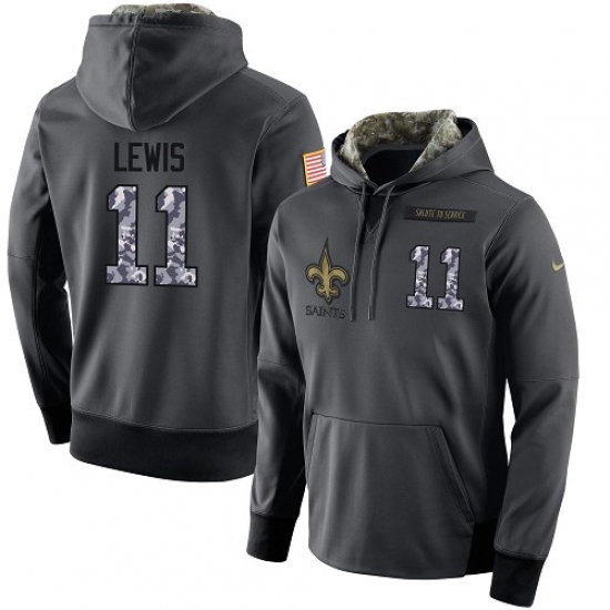 NFL Mens Nike New Orleans Saints 11 Tommylee Lewis Stitched Black Anthracite Salute to Service Playe