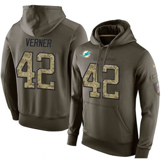 NFL Nike Miami Dolphins 42 Alterraun Verner Green Salute To Serv