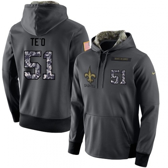 NFL Mens Nike New Orleans Saints 51 Manti Teo Stitched Black Ant