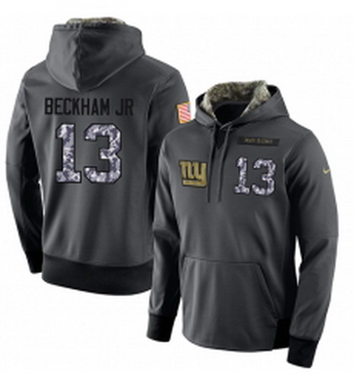 NFL Mens Nike New York Giants 13 Odell Beckham Jr Stitched Black Anthracite Salute to Service Player