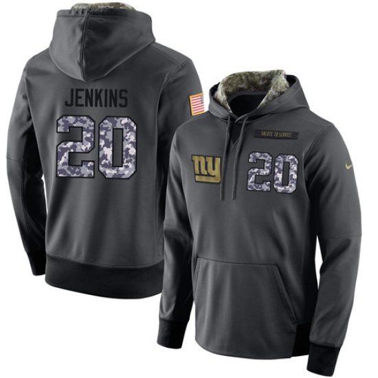 NFL Mens Nike New York Giants 20 Janoris Jenkins Stitched Black Anthracite Salute to Service Player 