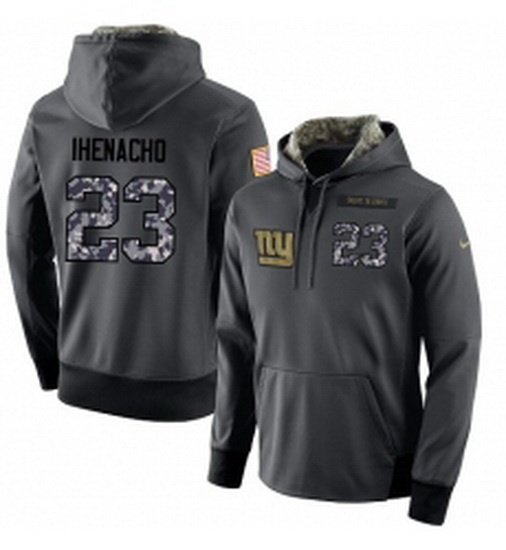 NFL Mens Nike New York Giants 23 Duke Ihenacho Stitched Black Anthracite Salute to Service Player Pe