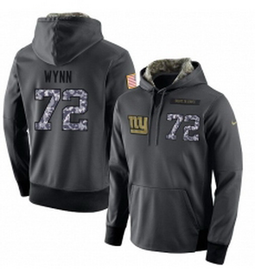 NFL Mens Nike New York Giants 72 Kerry Wynn Stitched Black Anthracite Salute to Service Player Perfo