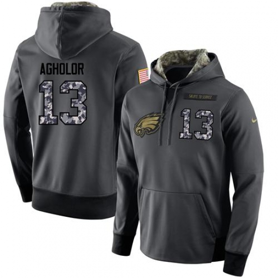 NFL Mens Nike Philadelphia Eagles 13 Nelson Agholor Stitched Black Anthracite Salute to Service Play