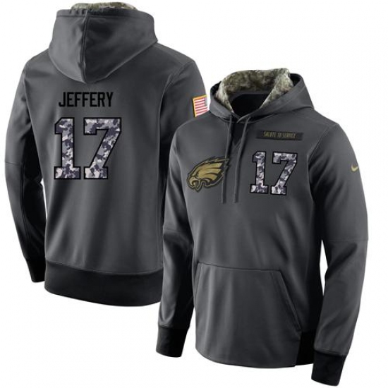 NFL Mens Nike Philadelphia Eagles 17 Alshon Jeffery Stitched Black Anthracite Salute to Service Play