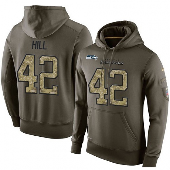 NFL Nike Seattle Seahawks 42 Delano Hill Green Salute To Service
