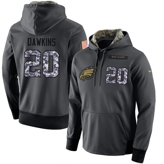 NFL Mens Nike Philadelphia Eagles 20 Brian Dawkins Stitched Black Anthracite Salute to Service Playe