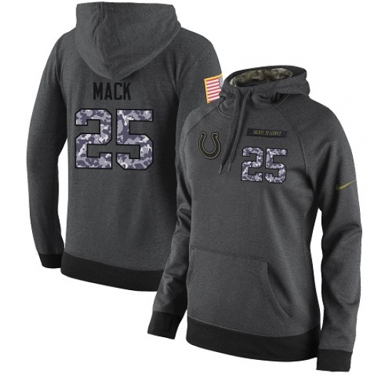 NFL Womens Nike Indianapolis Colts 25 Marlon Mack Stitched Black Anthracite Salute to Service Player