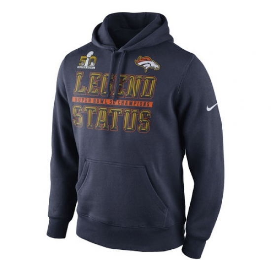 NFL Denver Broncos Nike Super Bowl 50 Champions Parade Hoodie Navy